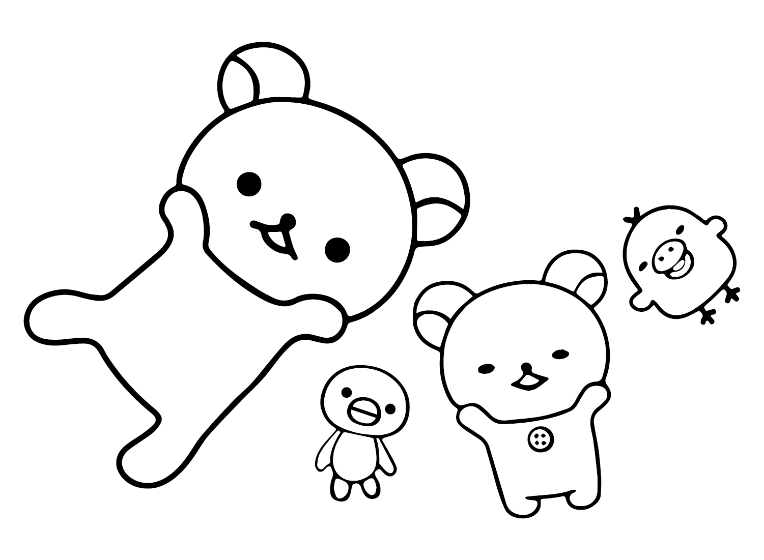 Rilakkuma afdrukbaar vanuit Rilakkuma