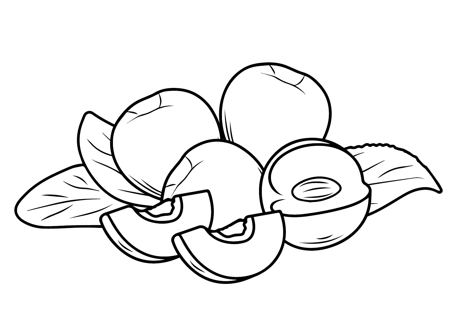 Ripen Nectarines Coloring Page