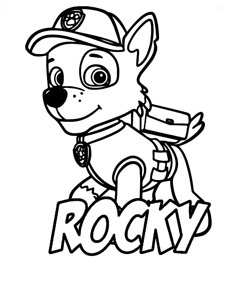 Rocky Paw Patrol Images Coloring Pages