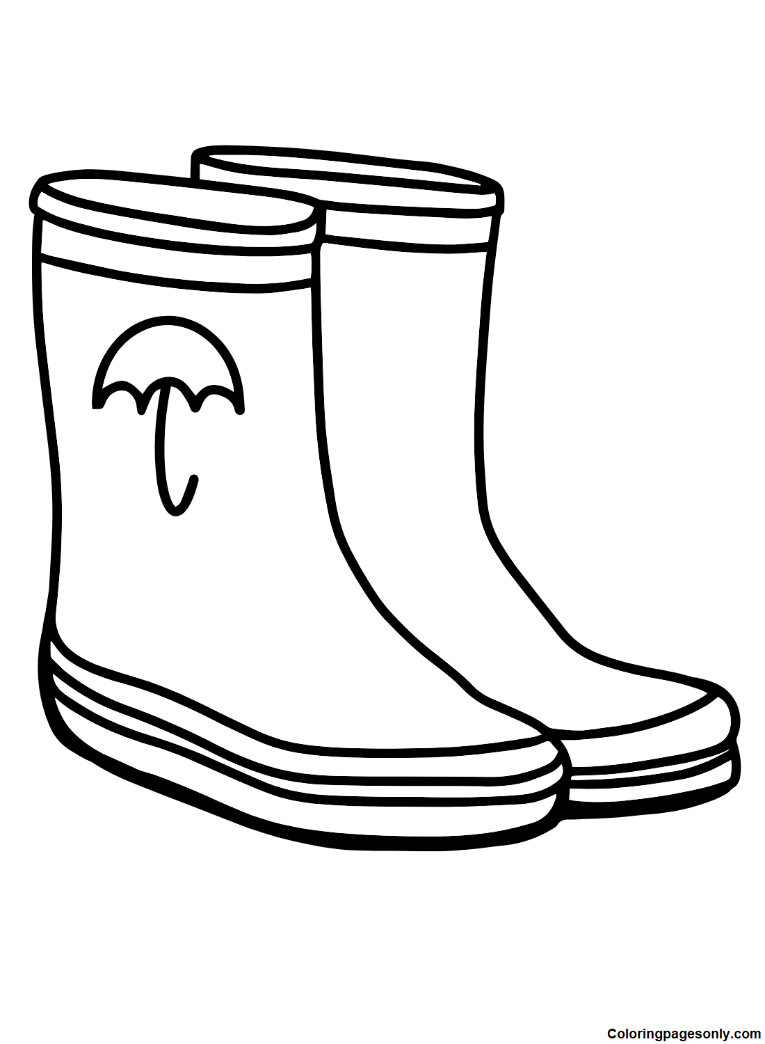 Rubber Boots Coloring Page