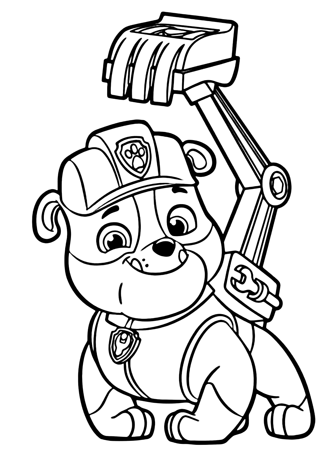 Rubble in Paw Patrol Coloring Pages