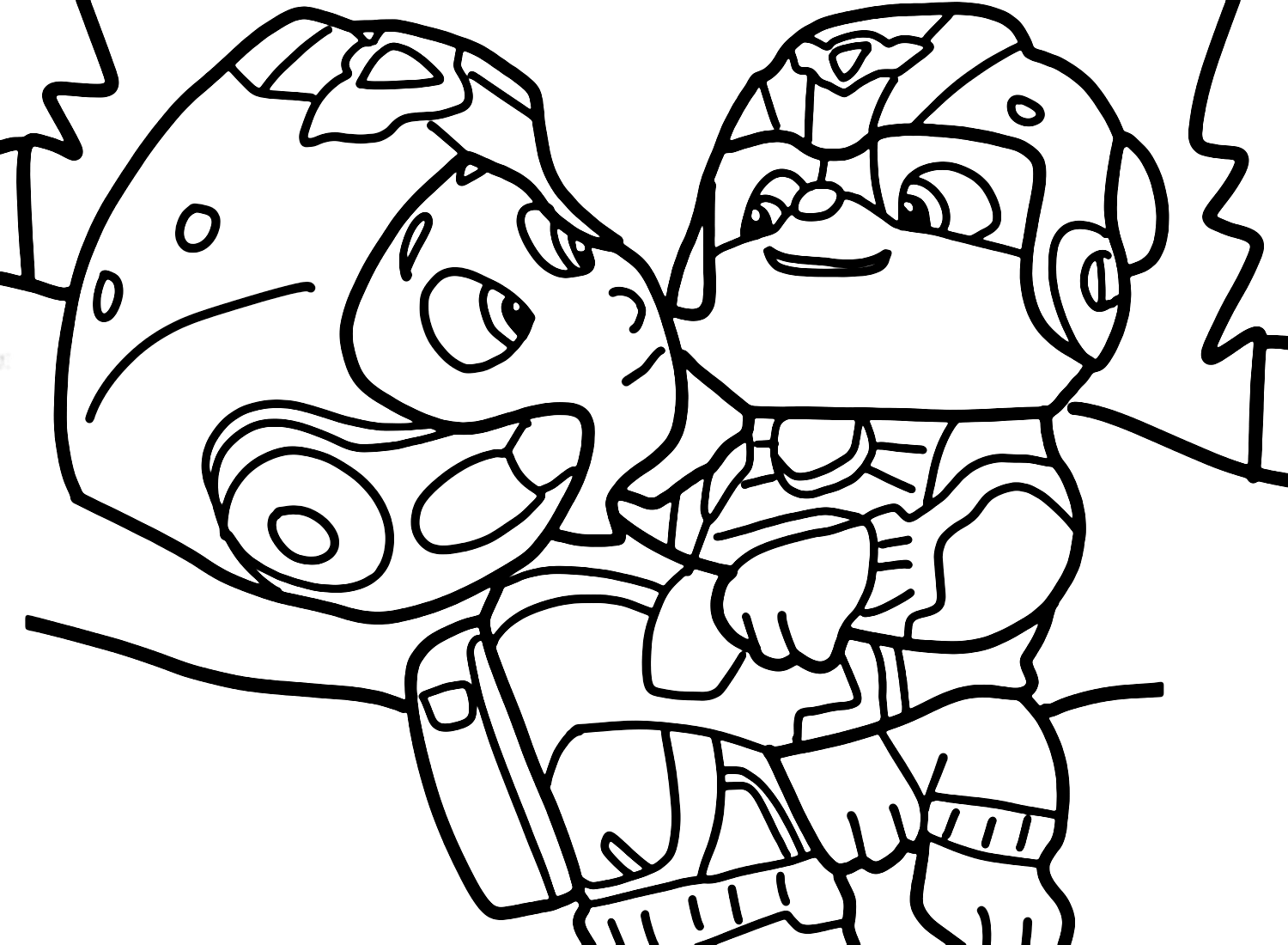 Ryder and Rubble Paw Patrol Coloring Pages