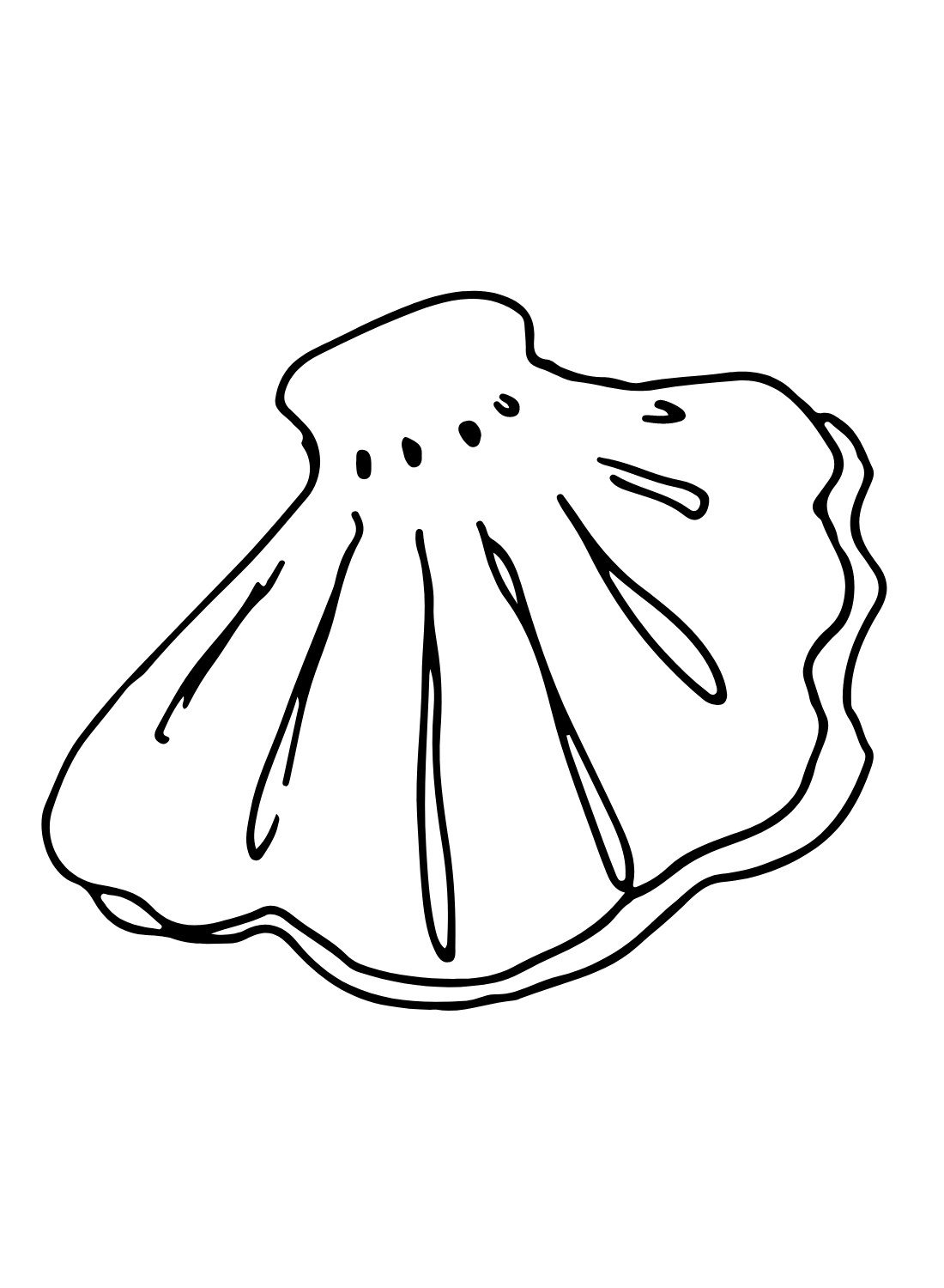 Scallop Free Coloring Page