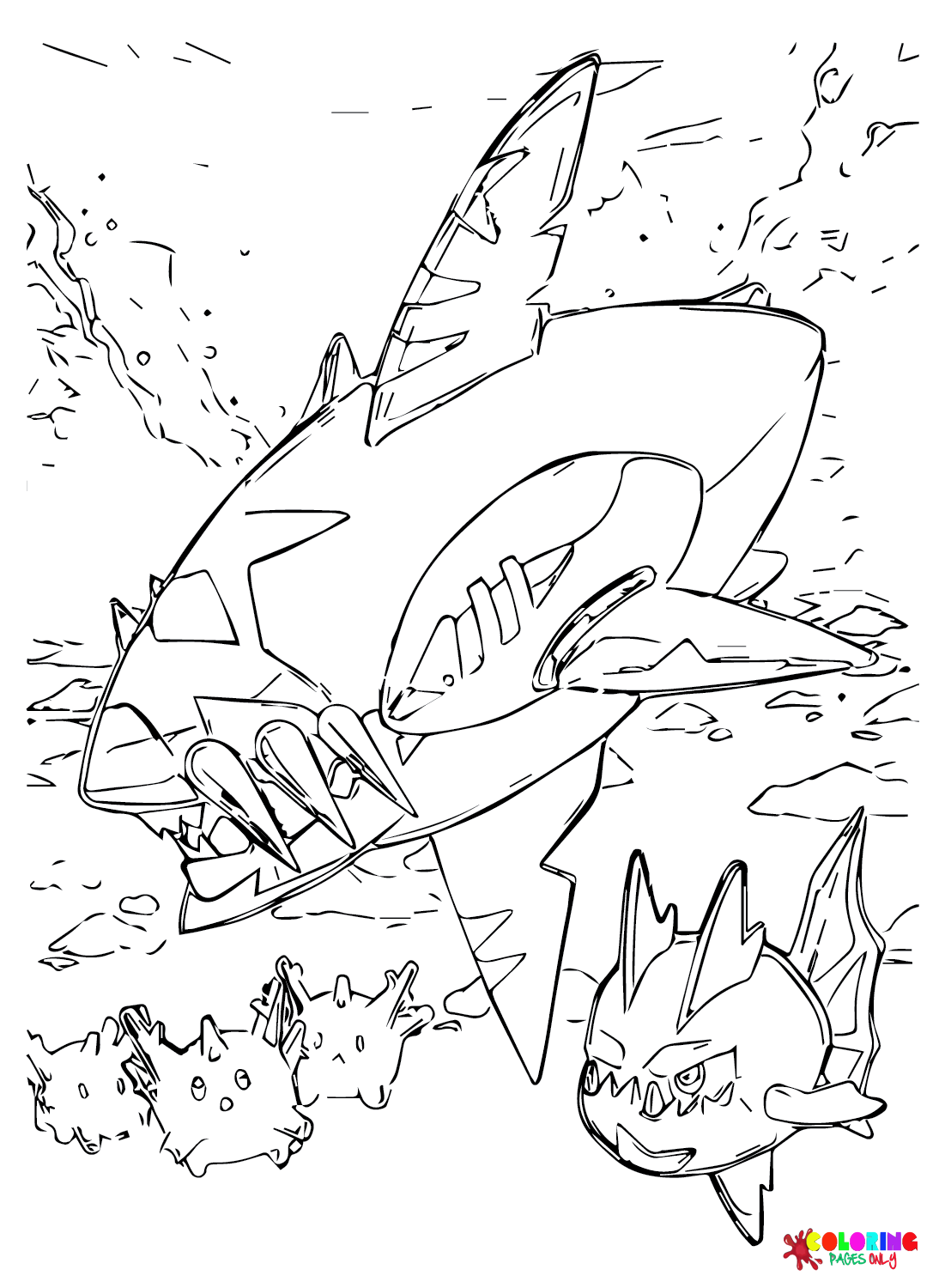 Printable Coloring Pages Sharpedo Pokemon Ready For Download
