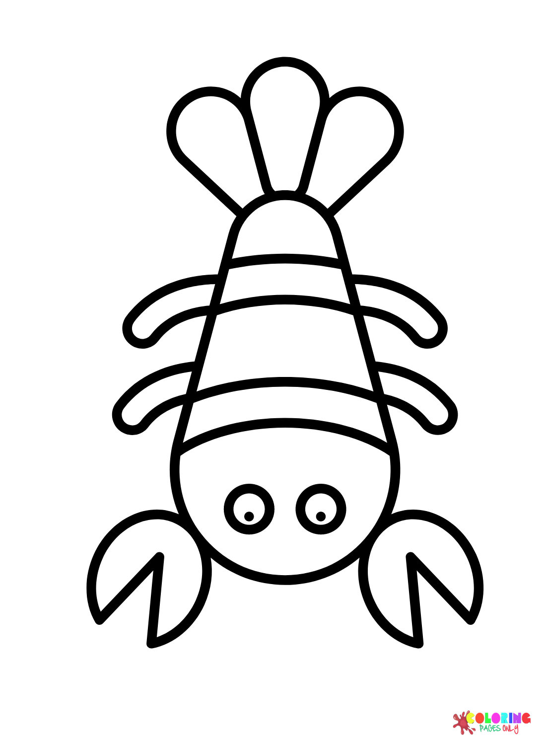 Shrimp Icon Coloring Page