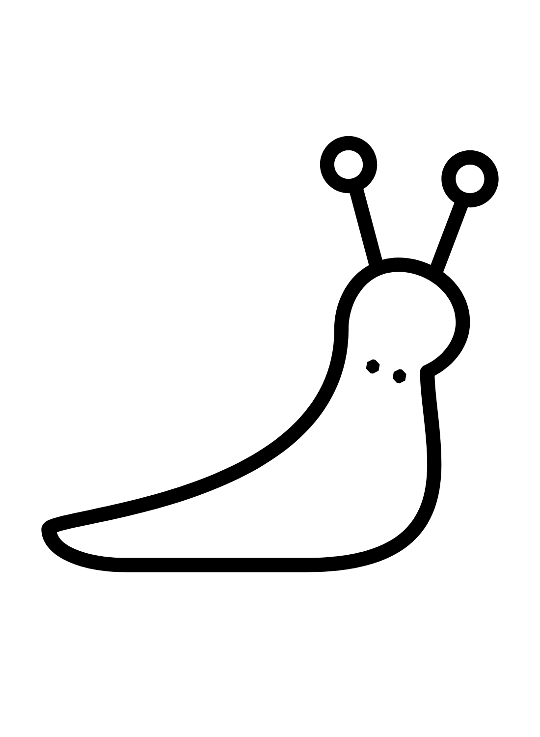 Simple Slug Coloring Page