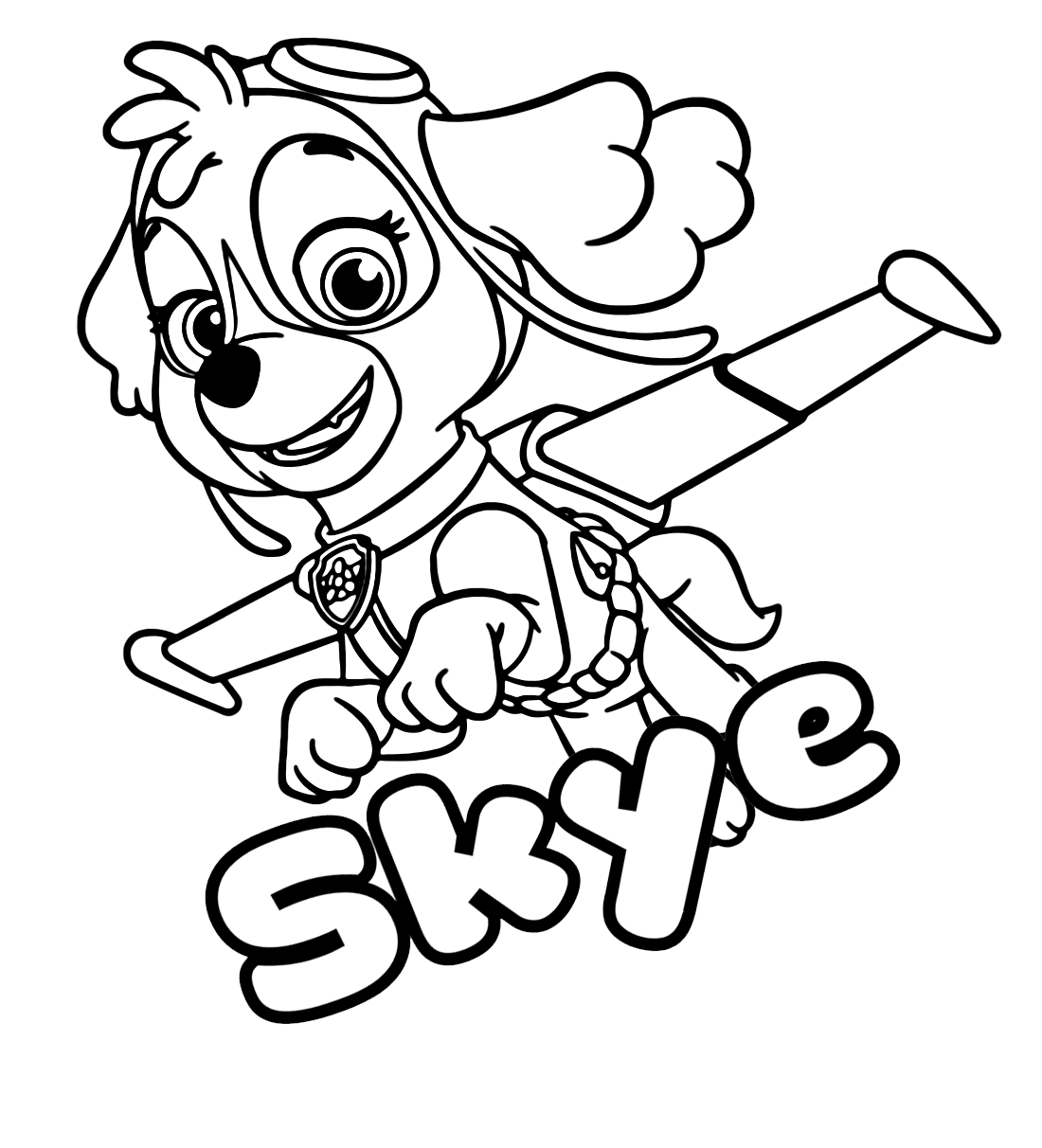 Skye Paw Patrol Images Coloring Pages
