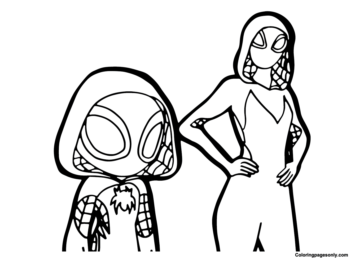 Spider Gwen Coloring Page