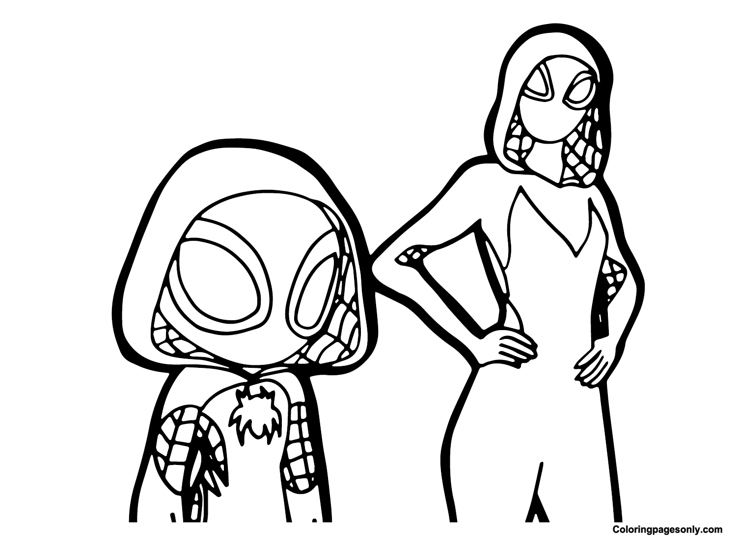 Spider Gwen Coloring Pages Free Printable Coloring Pages
