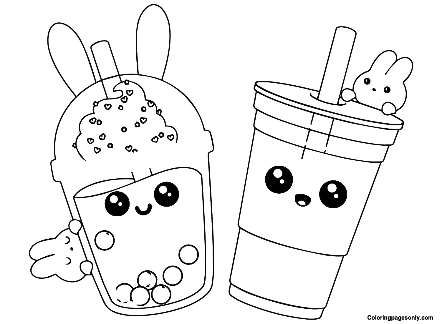 33 Free Printable Boba Tea Coloring Pages