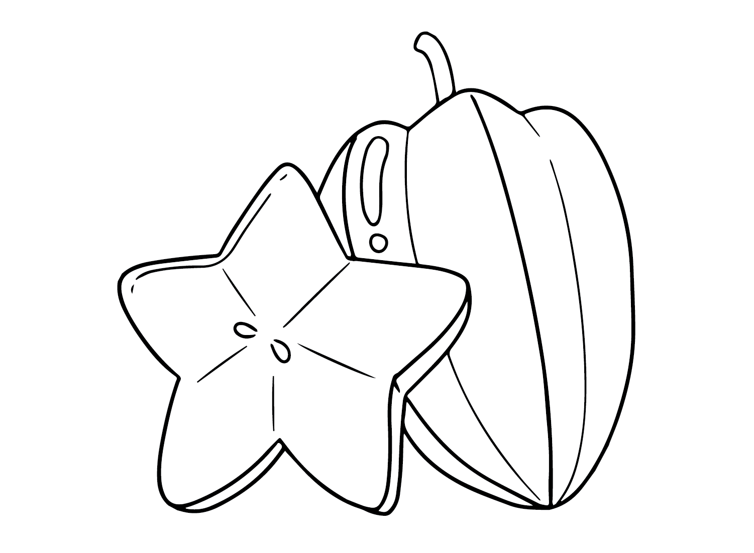 Carambola para impressão de Star Fruit