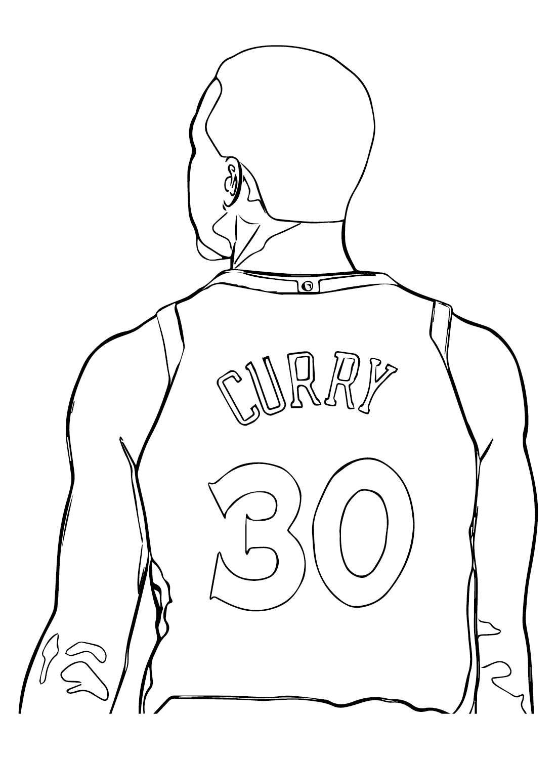 Stephen Curry Drawing Coloring Page Free Printable Coloring Pages