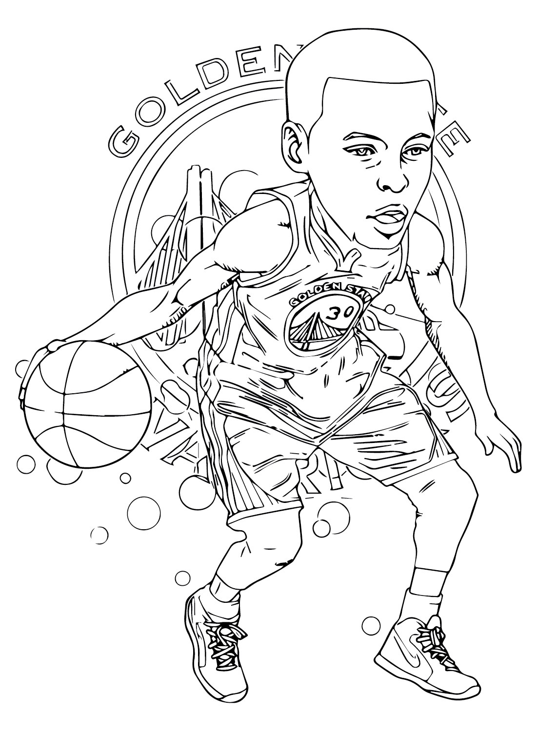 Stephen Curry Shoes Coloring Pages