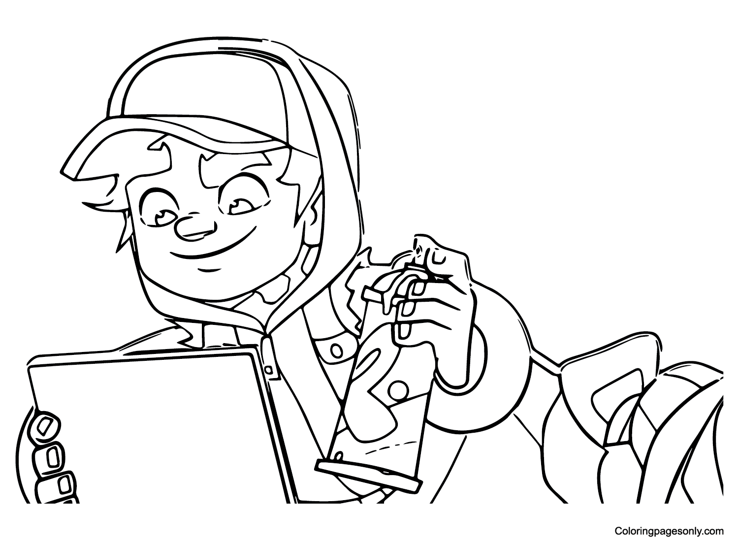 Jaro From Subway Surfers coloring page