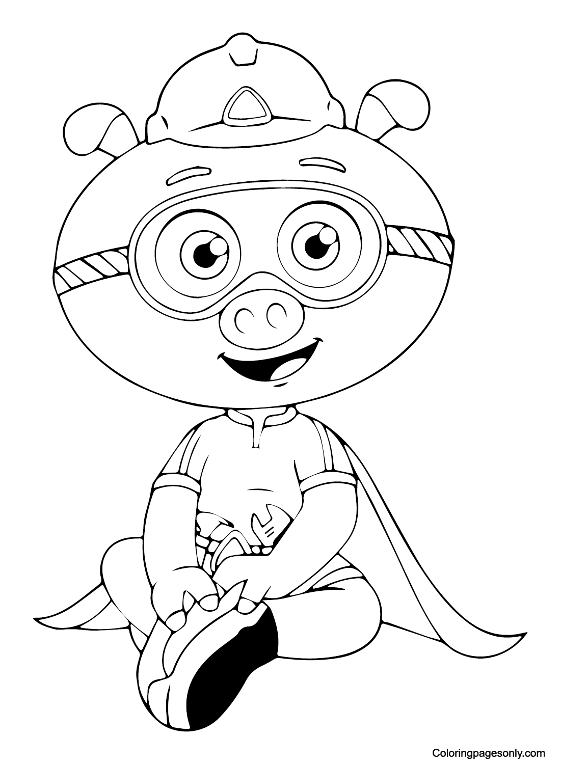 Super Why Alpha Pig Coloring Page