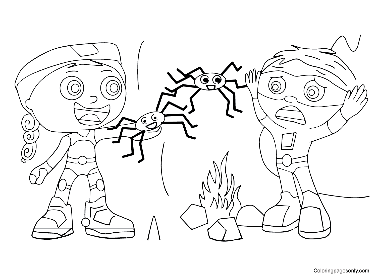 Super Why with Wonder Red Coloring Page
