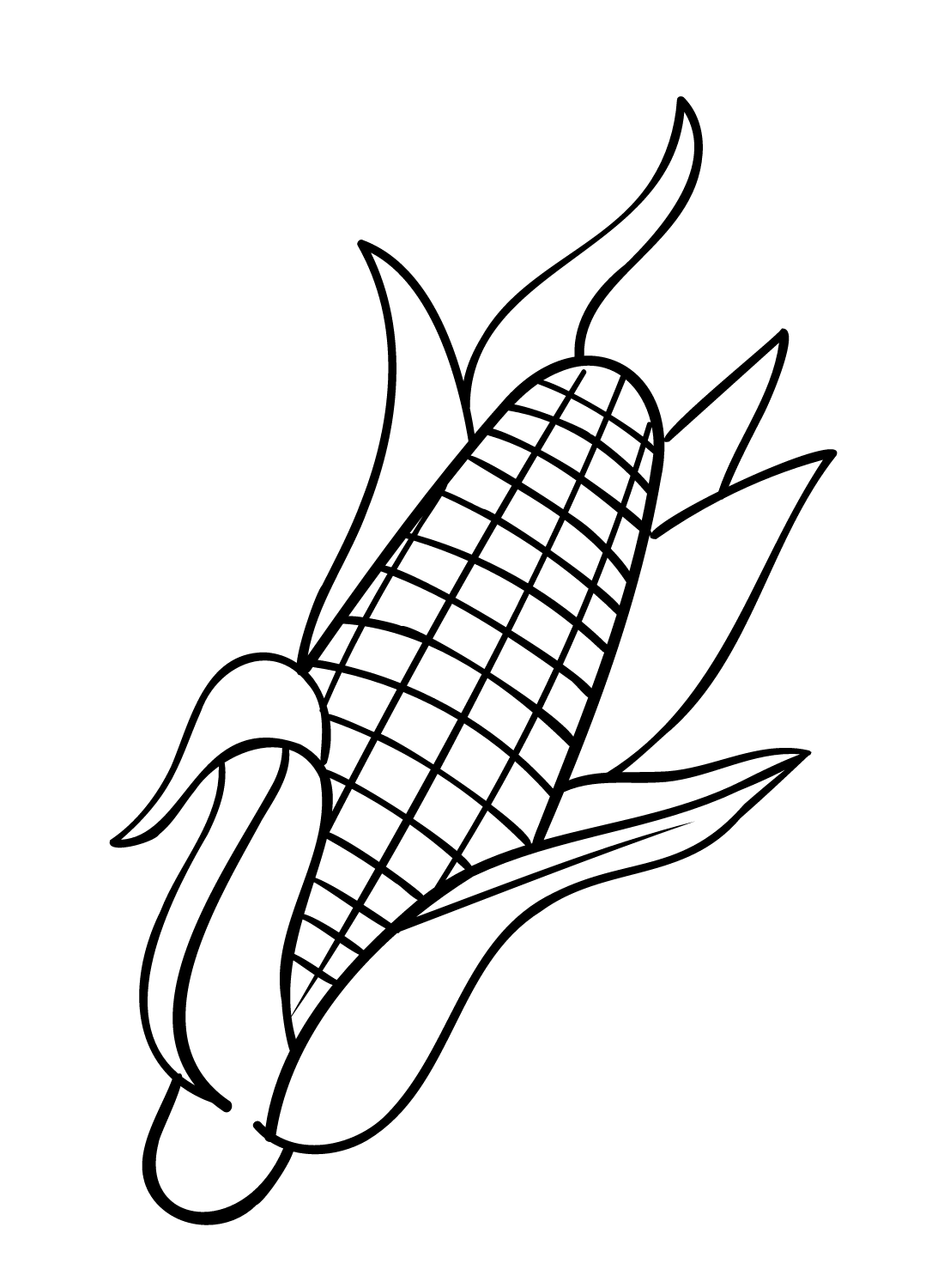 Sweet Corn Coloring Pages - Corn Coloring Pages - Coloring Pages For Kids  And Adults