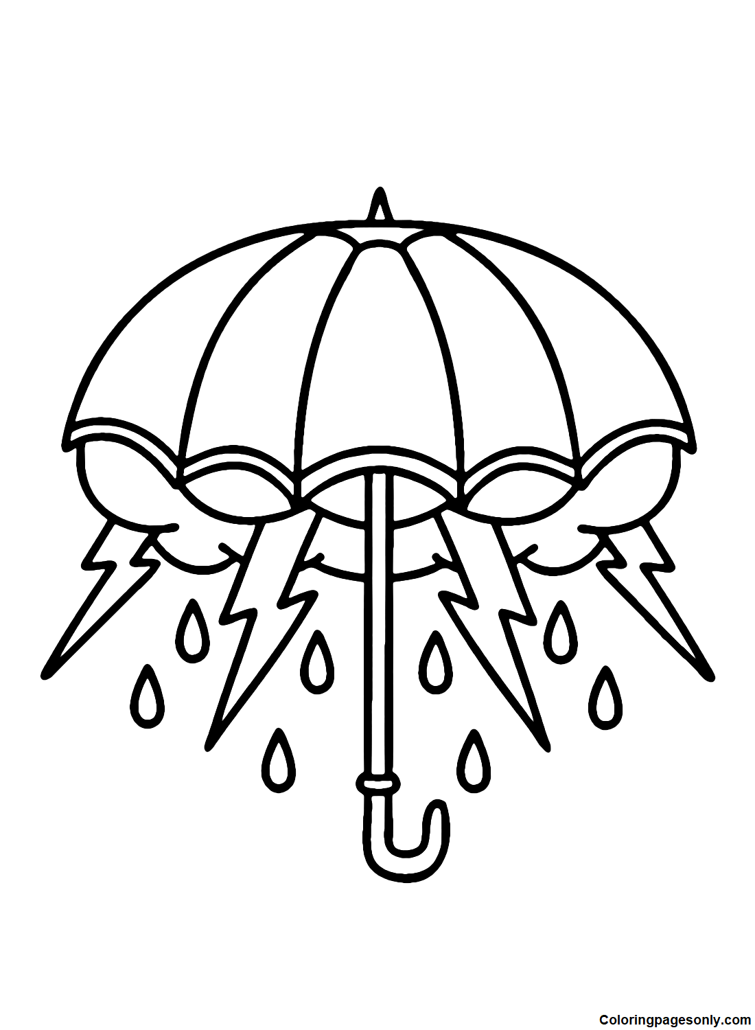 Tattoo Umbrella Coloring Page
