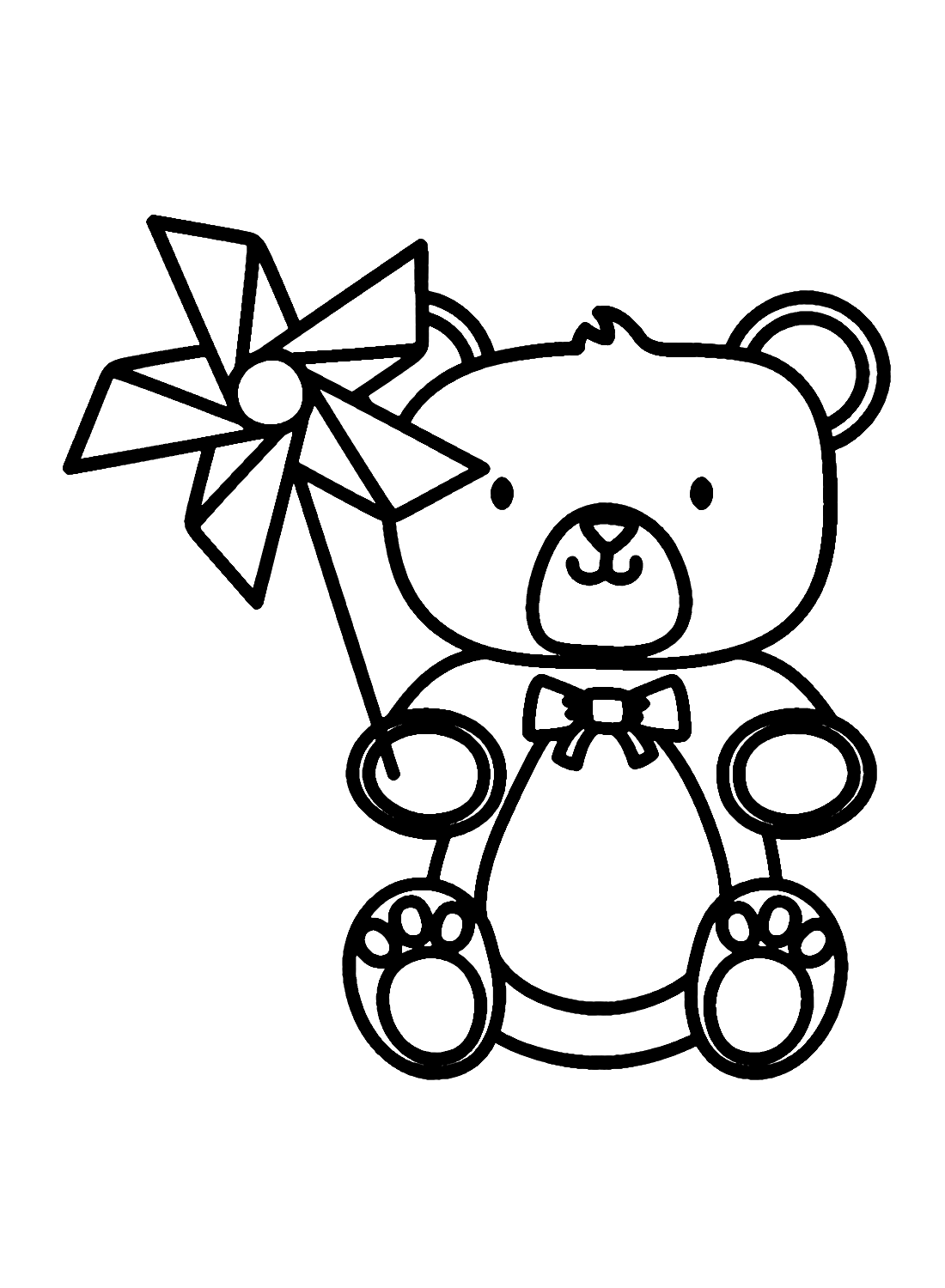 Teddybär und Windradspielzeug von Pinwheel