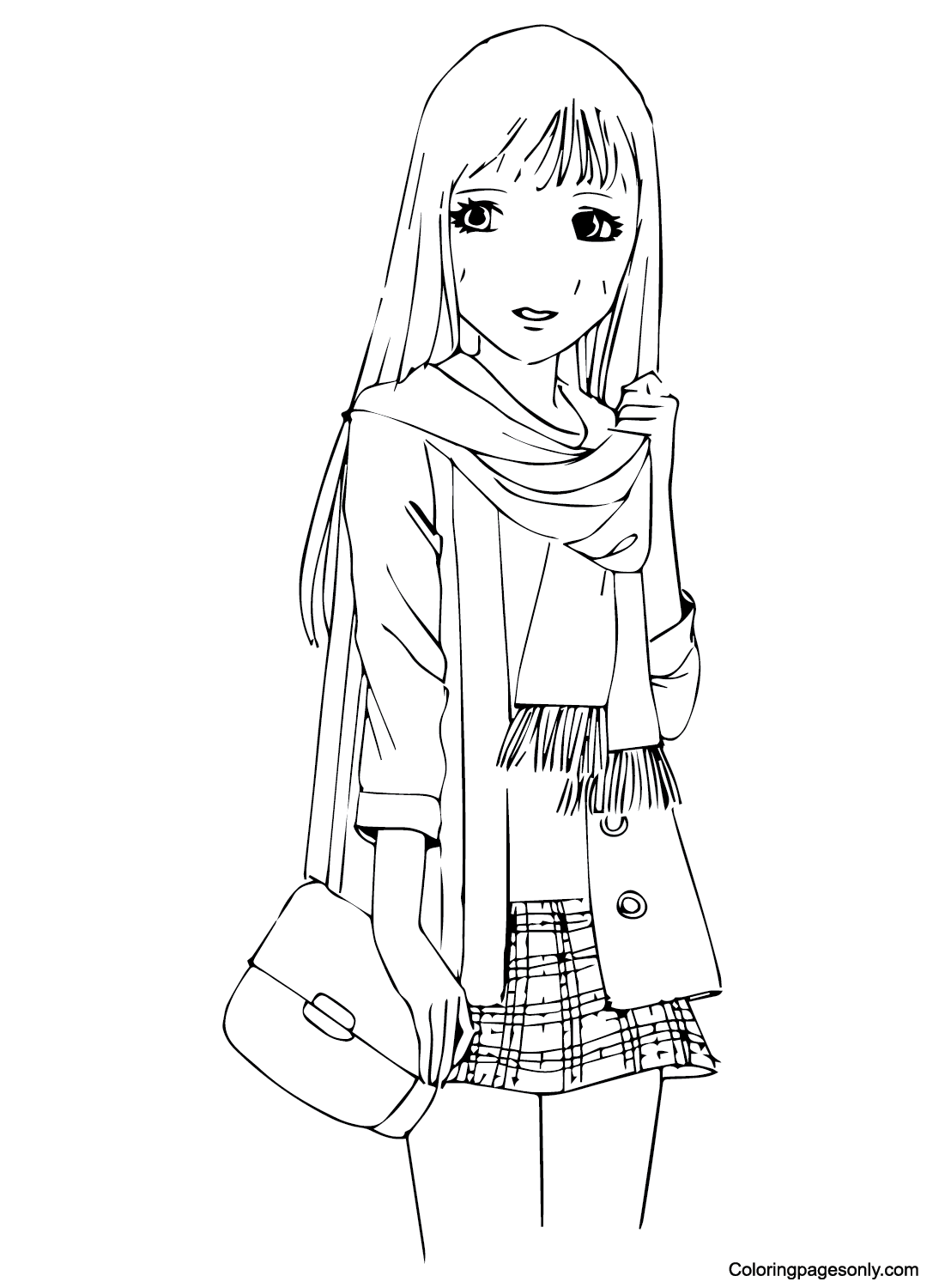 Teenage Girl color Sheets Coloring Page