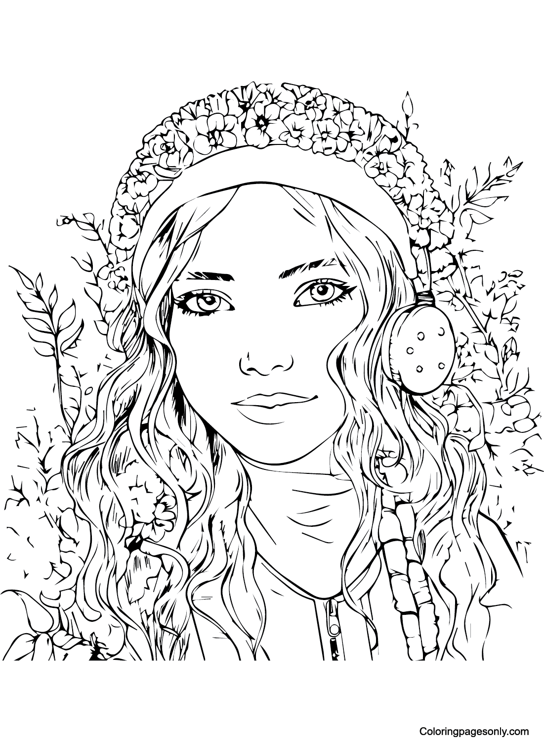 Teenage Girl to Print Coloring Pages