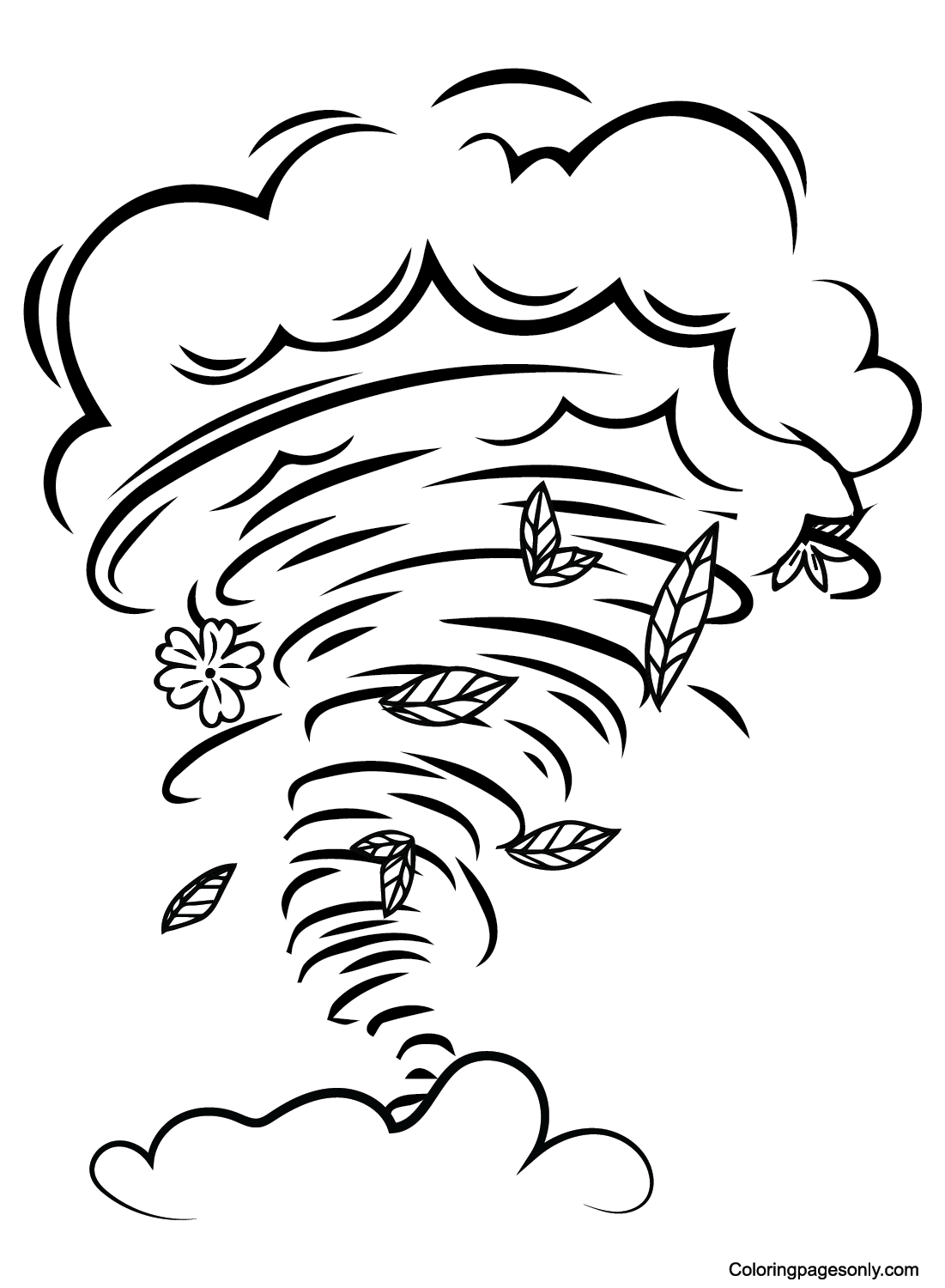 Tornado Pictures Coloring Page