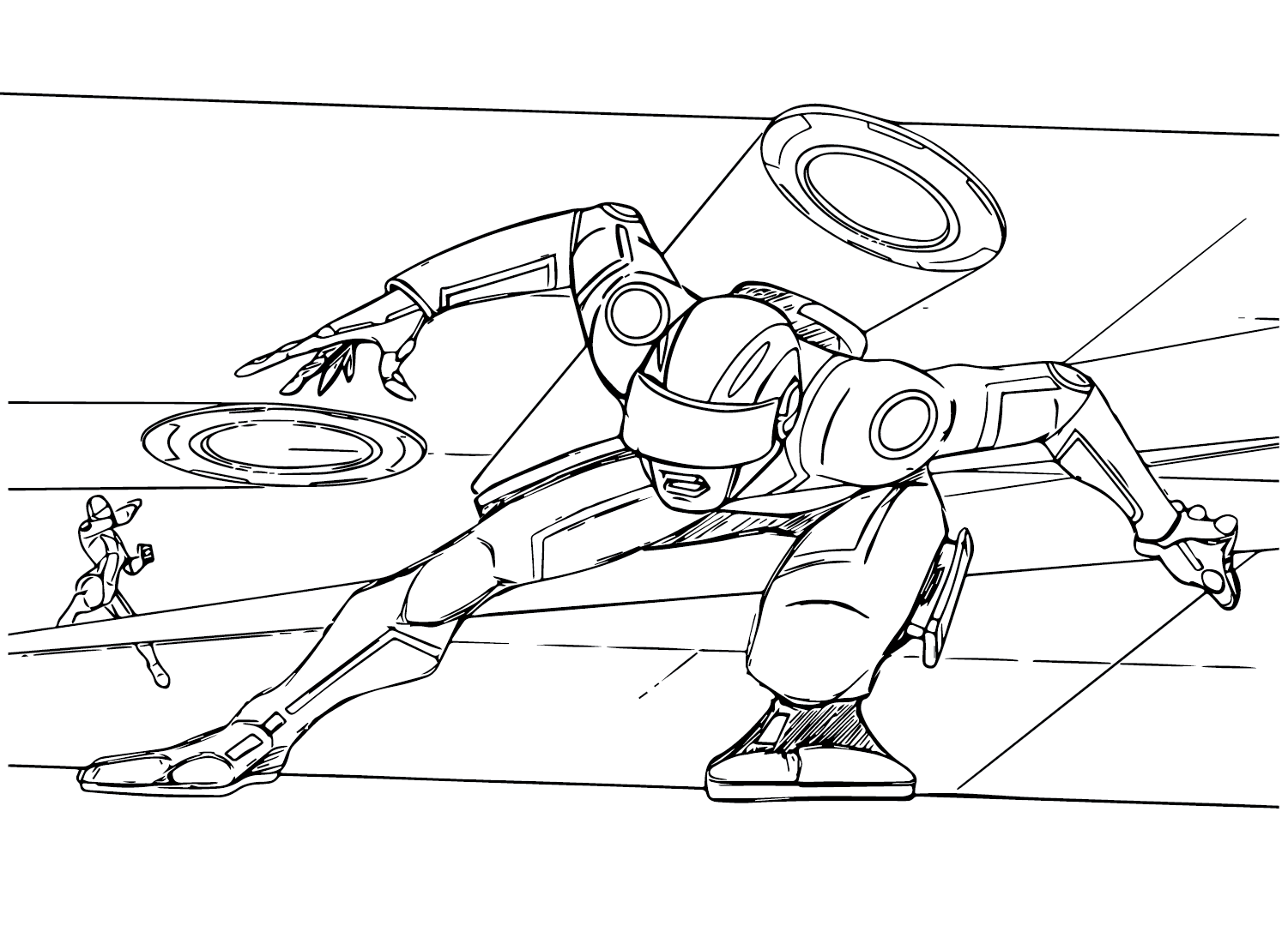 Drawing Tron Coloring Page Free Printable Coloring Pages
