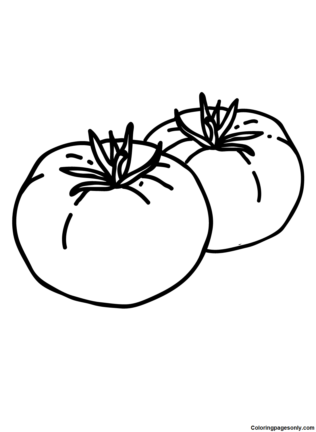 Two Tomatoes Coloring Page