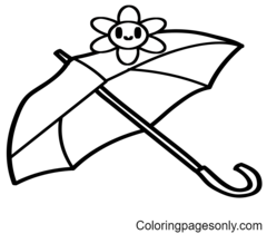 Páginas para colorir guarda-chuva