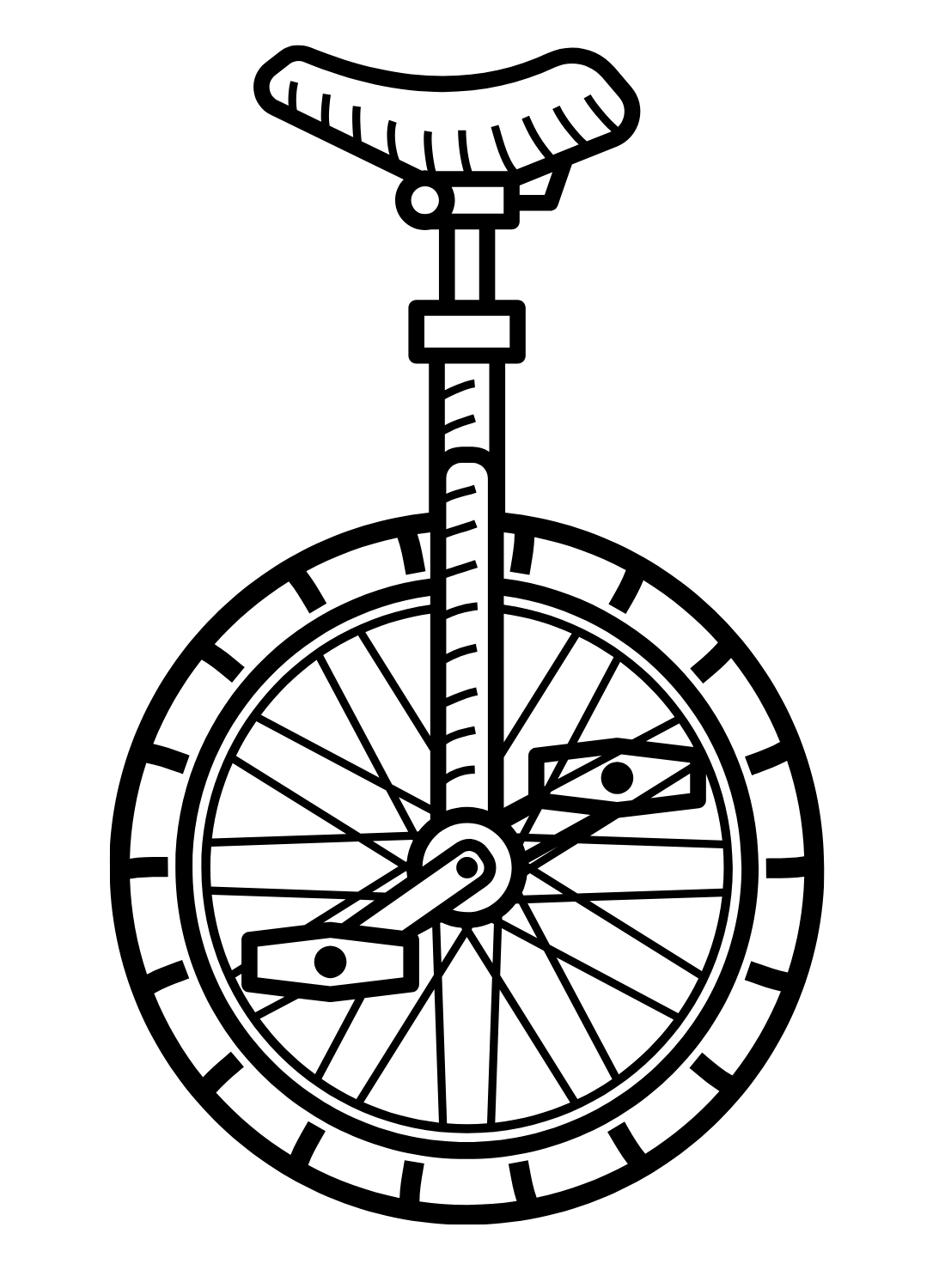 Unicycle Pictures Coloring Page