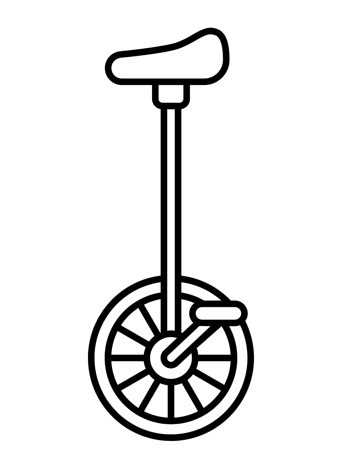 Unicycle Printable Coloring Page