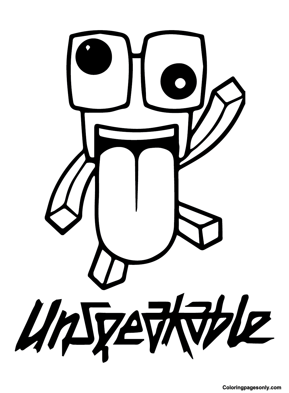 Unspeakable Minecraft Coloring Page