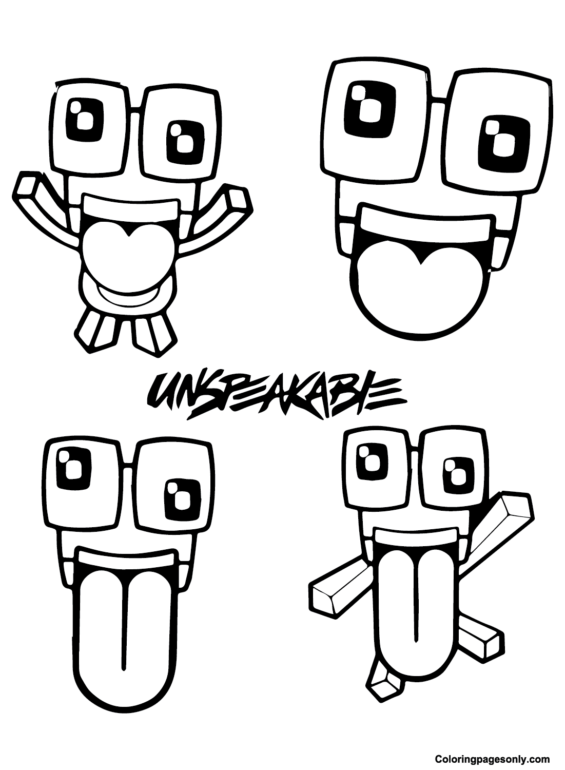 Unspeakable Printable Coloring Page