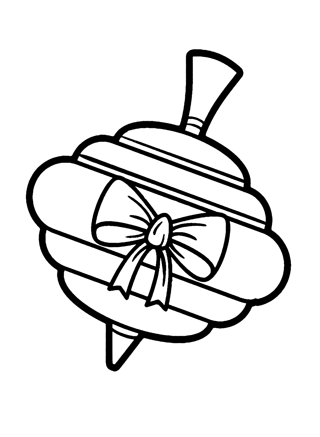 Whirligig with Bow Coloring Page