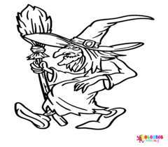 Witch Coloring Pages