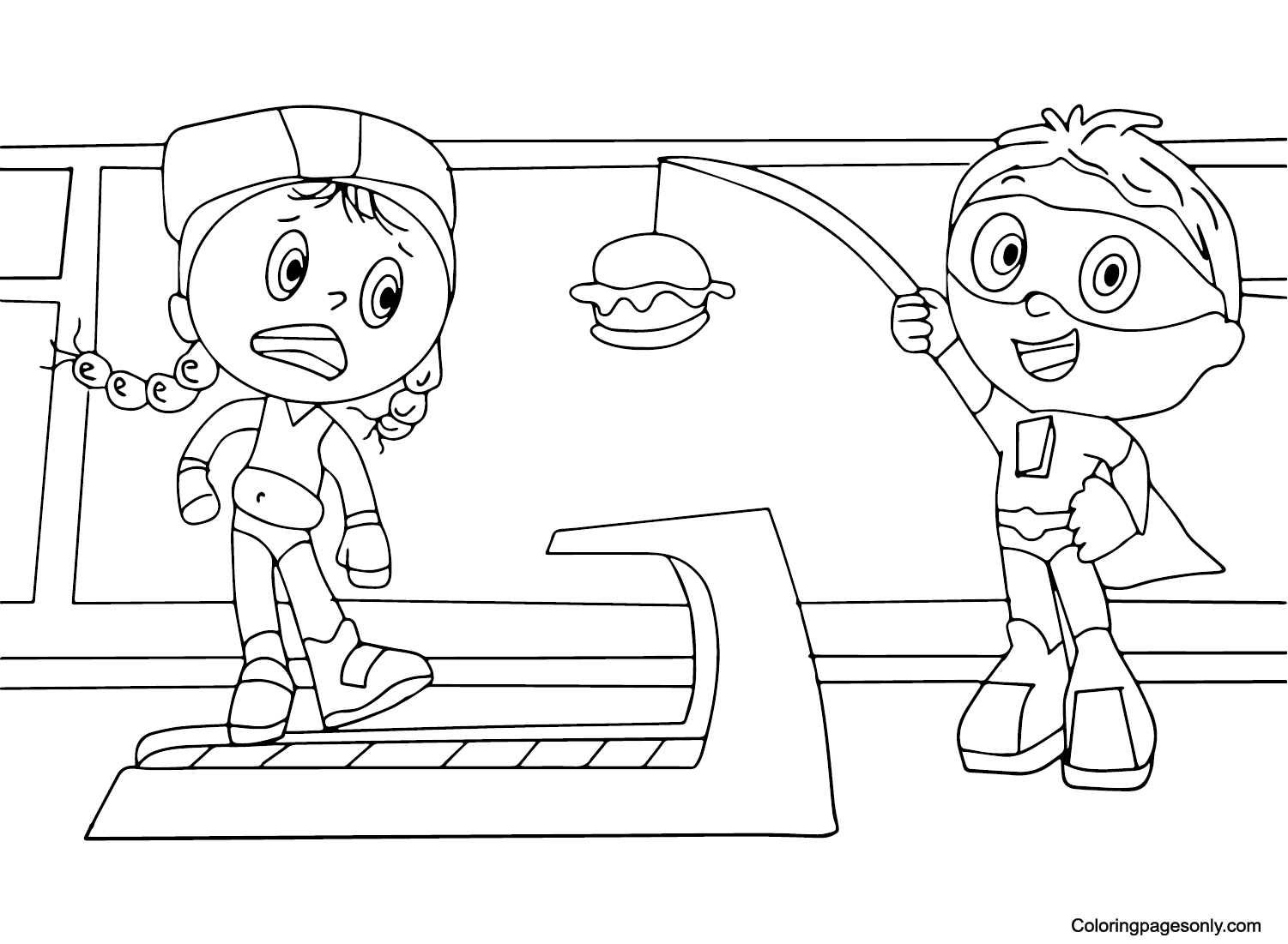 super why coloring page in pdf ready for download