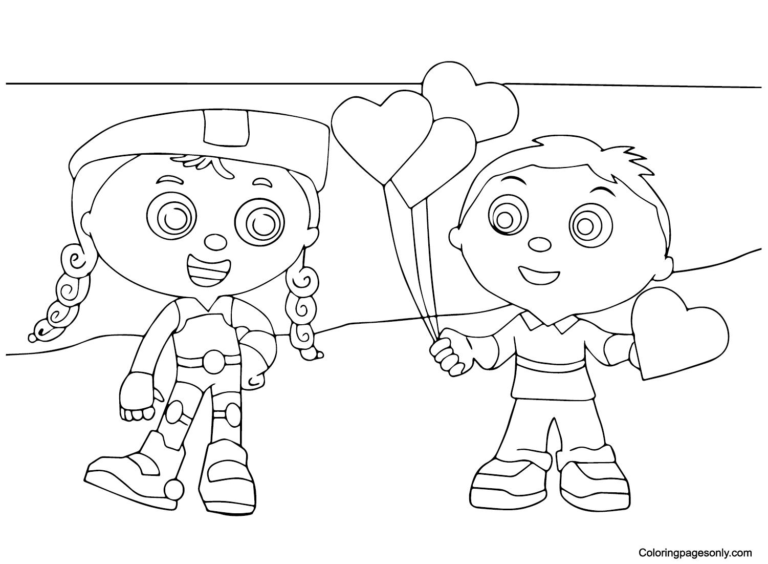 Wonder Red with Super Why Coloring Page