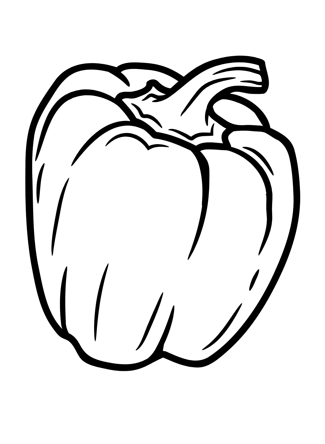 Yellow Bell Pepper Pictures Coloring Page