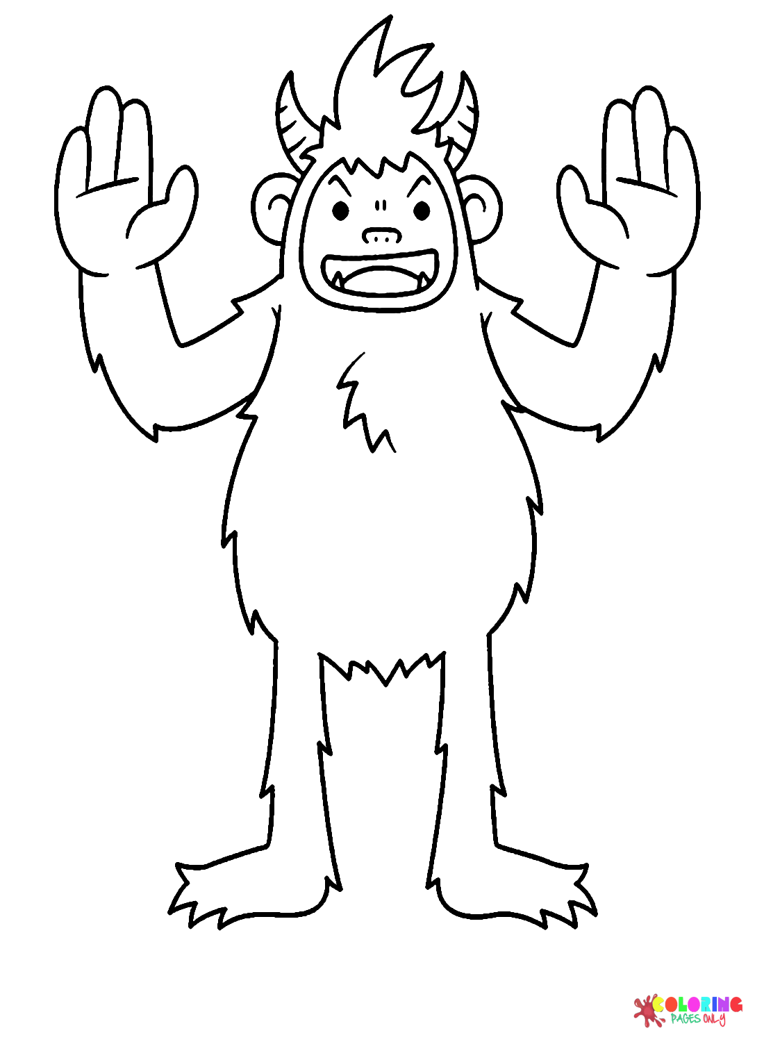 Yeti Images Coloring Page