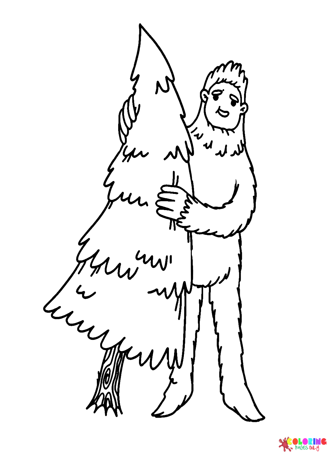 اليتي مع شجرة عيد الميلاد من اليتي