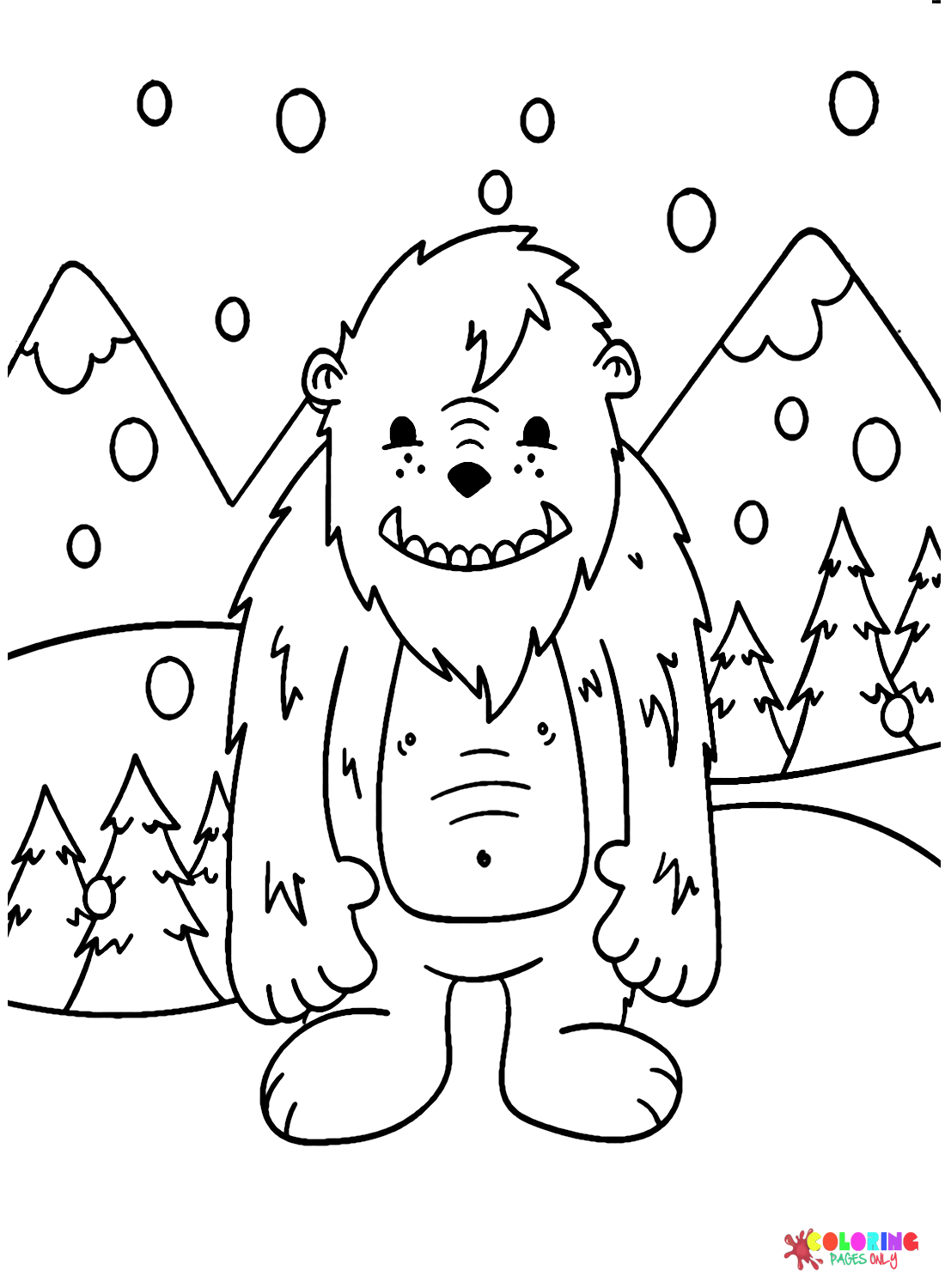 Yeti avec de la neige de Yeti