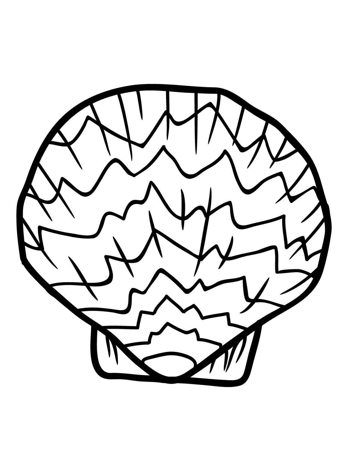 Zigzag Scallop Coloring Page