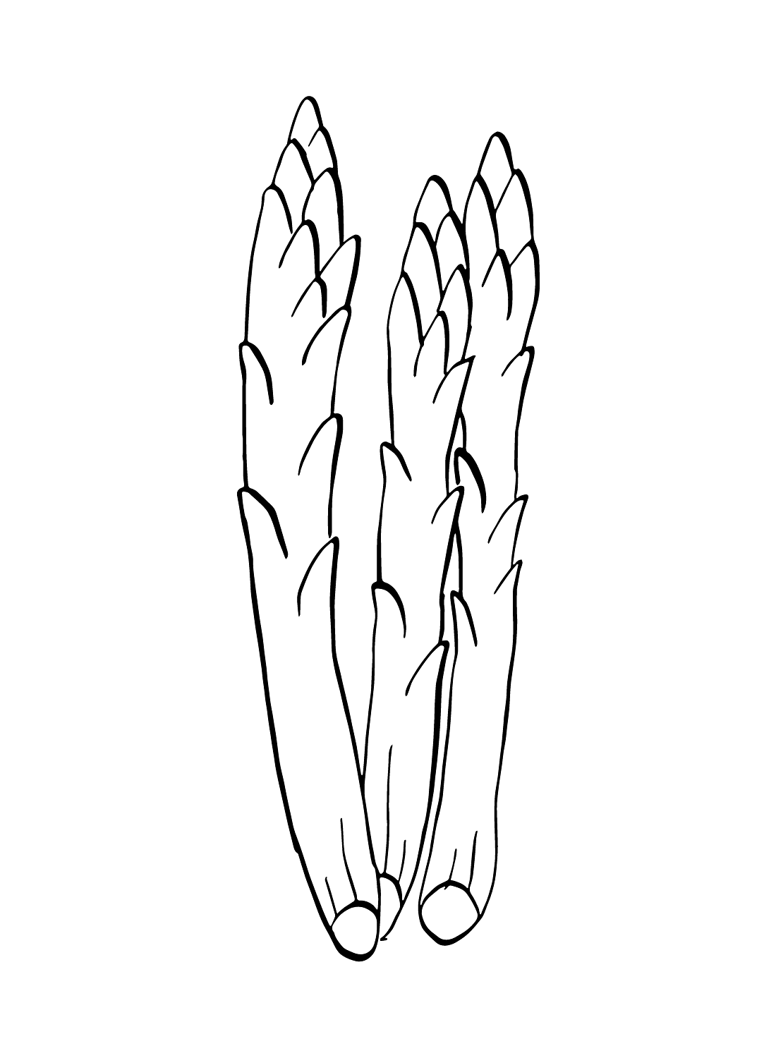 Asparagus Free Printable Coloring Page