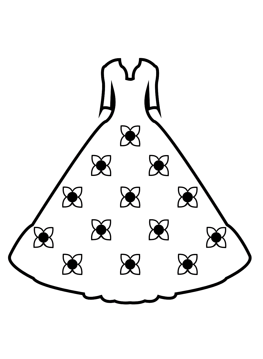 A Line Wedding Dresses Coloring Pages