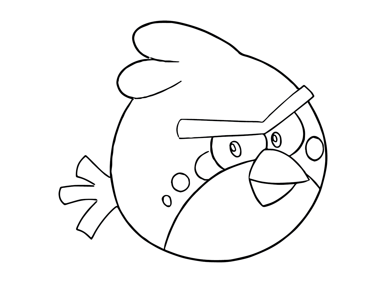 Adorable Red (Angry Bird) Coloring Page