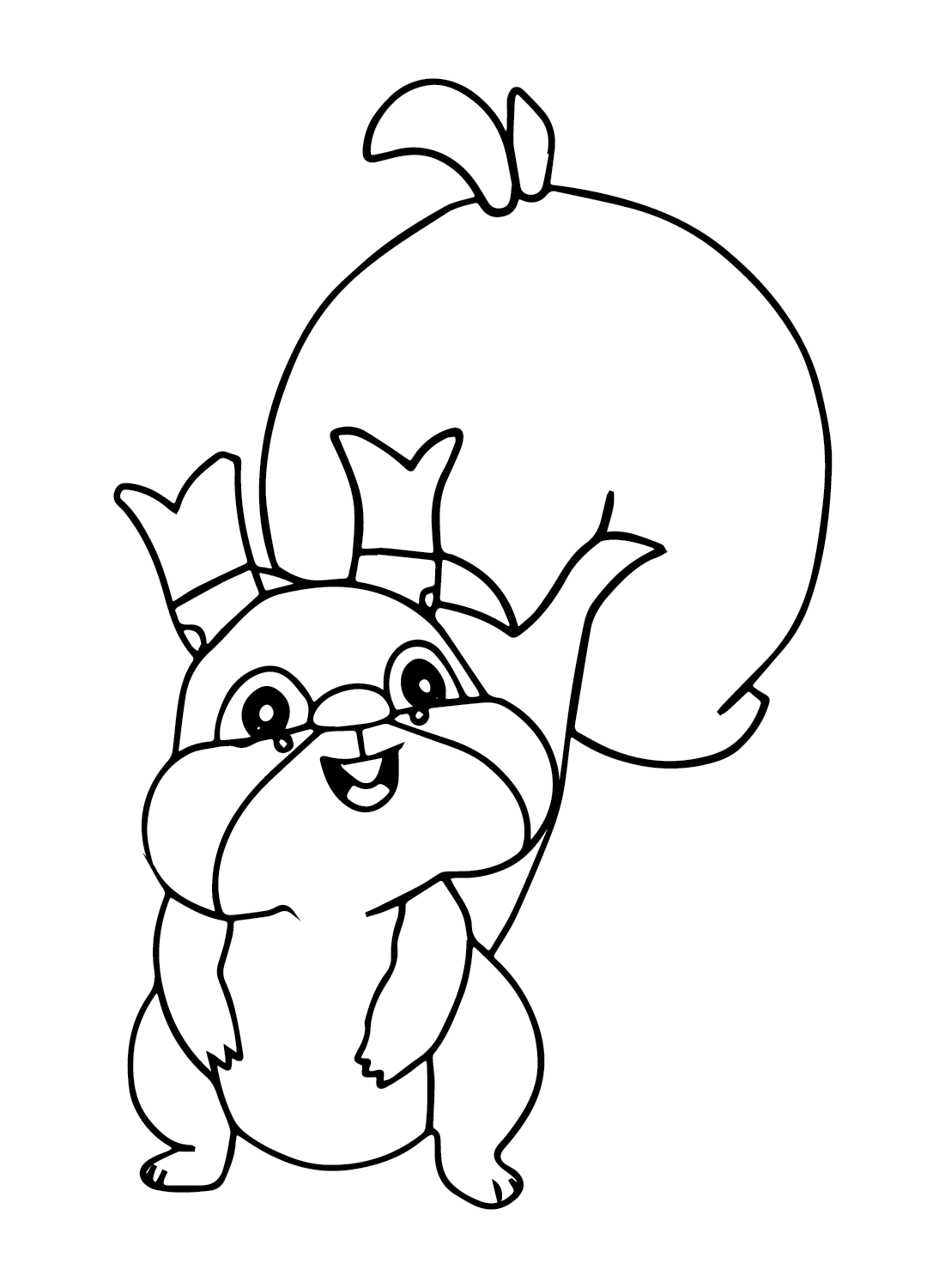 Adorable Skwovet Coloring Page