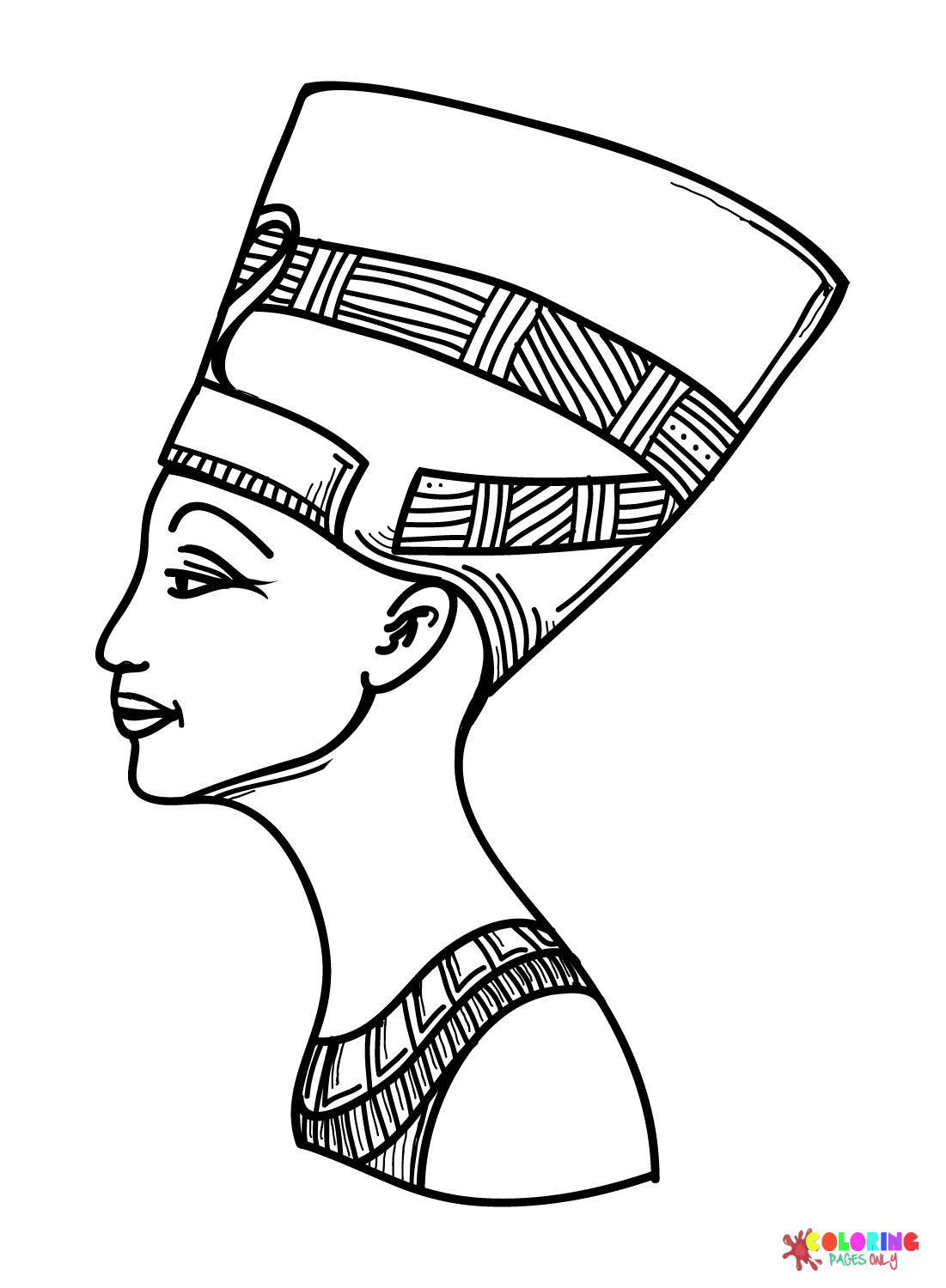 Malvorlage „Altes Ägypten für Kinder“.