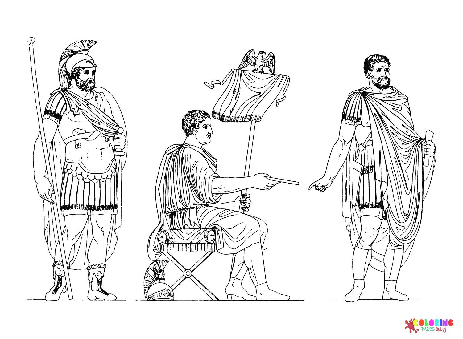 Ausmalbilder zum Thema Antikes Rom und Römisches Reich