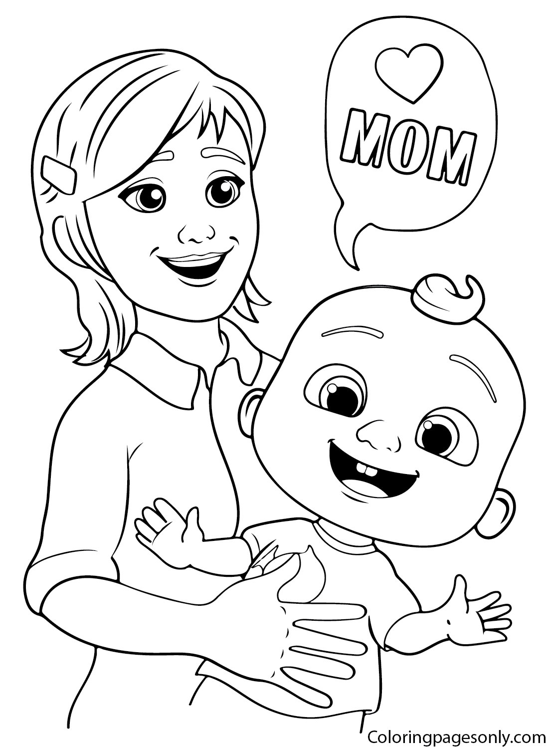 Baby sagt „Love Mom“ vom Muttertag