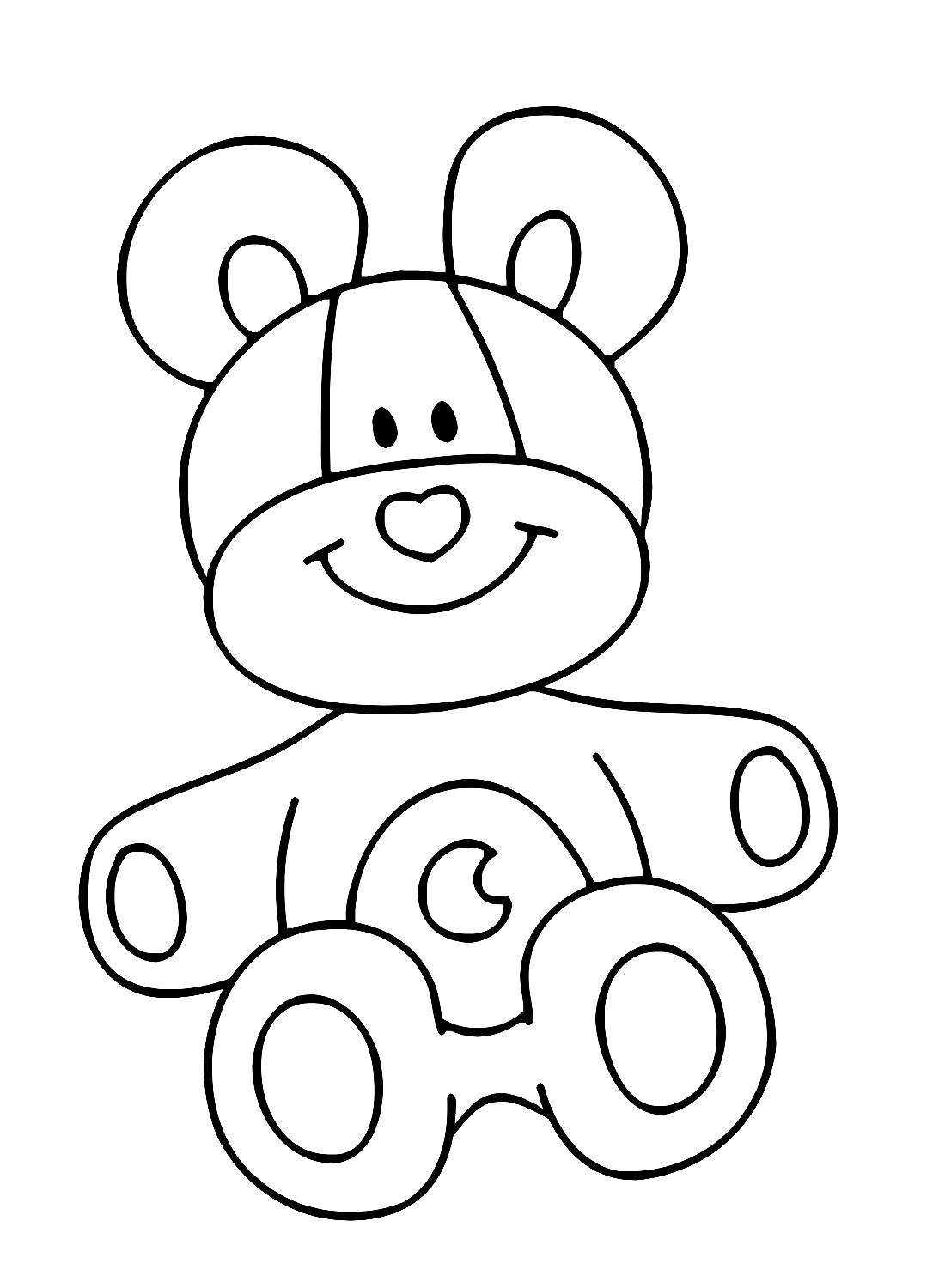 Baby Toy Bear Coloring Page